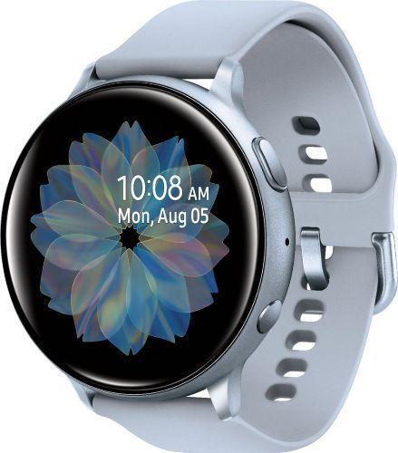 Samsung Galaxy Watch Active2 (Bluetooth) - 4GB - 40mm - Cloud Silver Aluminum Case with Silver Fluoroelastomer Fluoroelastomer Strap