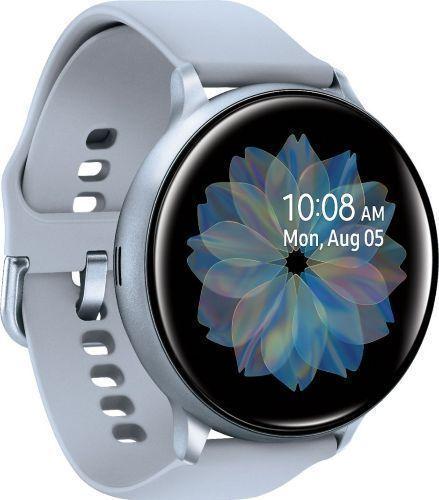 Samsung Galaxy Watch Active2 (Bluetooth) - 4GB - 40mm - Cloud Silver Aluminum Case with Silver Fluoroelastomer Fluoroelastomer Strap