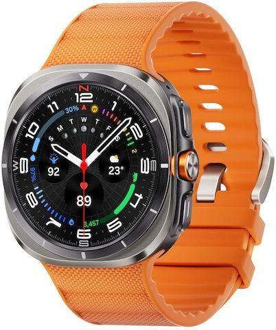 Galaxy Watch Ultra - 32GB - 47mm - Titanium Silver Titanium Case with Orange Silicone Marine Band