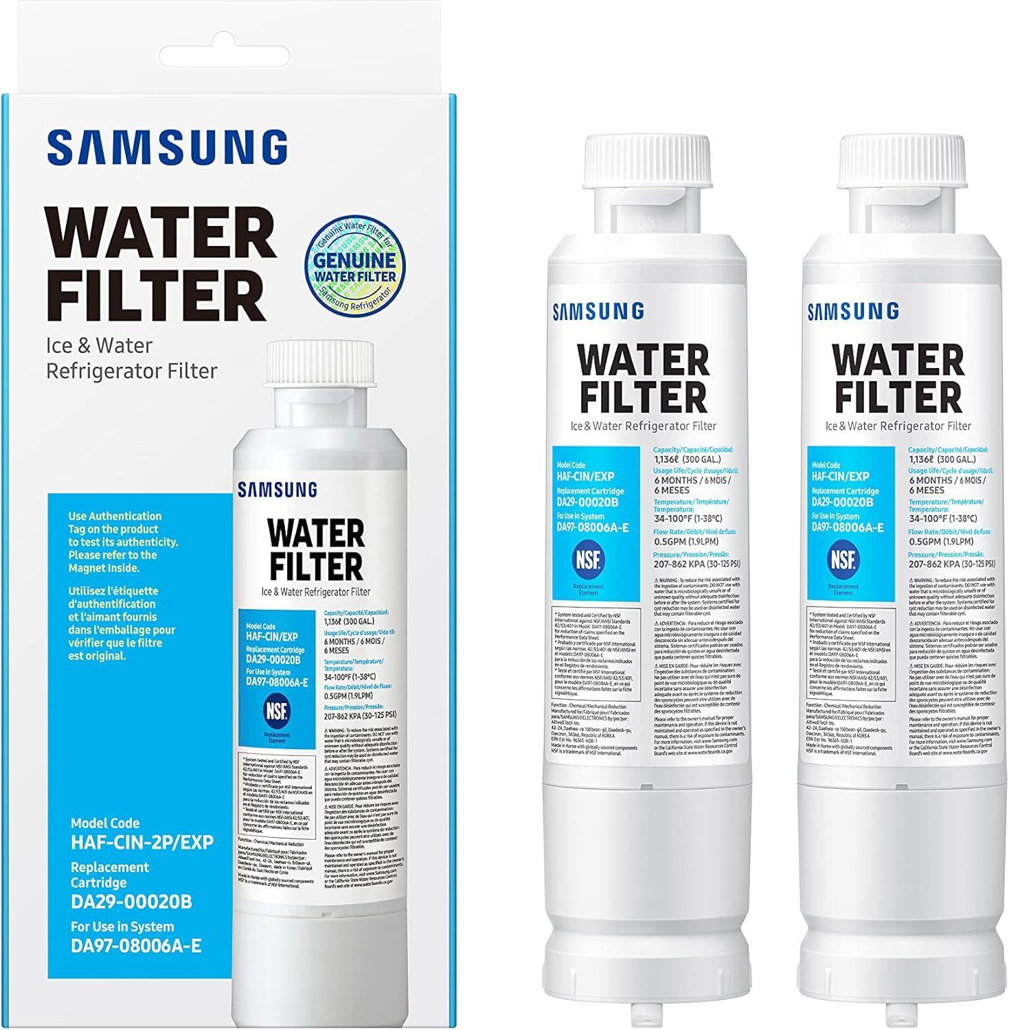 Samsung  HAF-CIN Refrigerator Water Filter (2-Pack) - White - Excellent