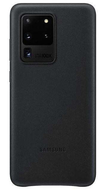 Samsung Leather Phone Cover for Galaxy S20 Ultra (5G) - Black