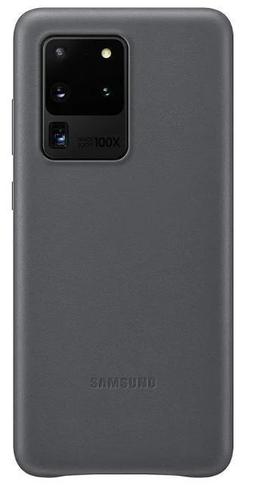 Samsung Leather Phone Cover for Galaxy S20 Ultra (5G) - Gray