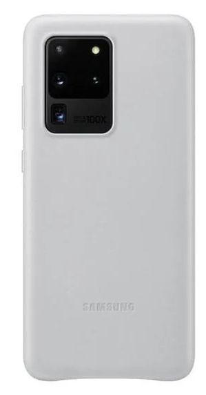 Samsung Leather Phone Cover for Galaxy S20 Ultra (5G) - Light Gray