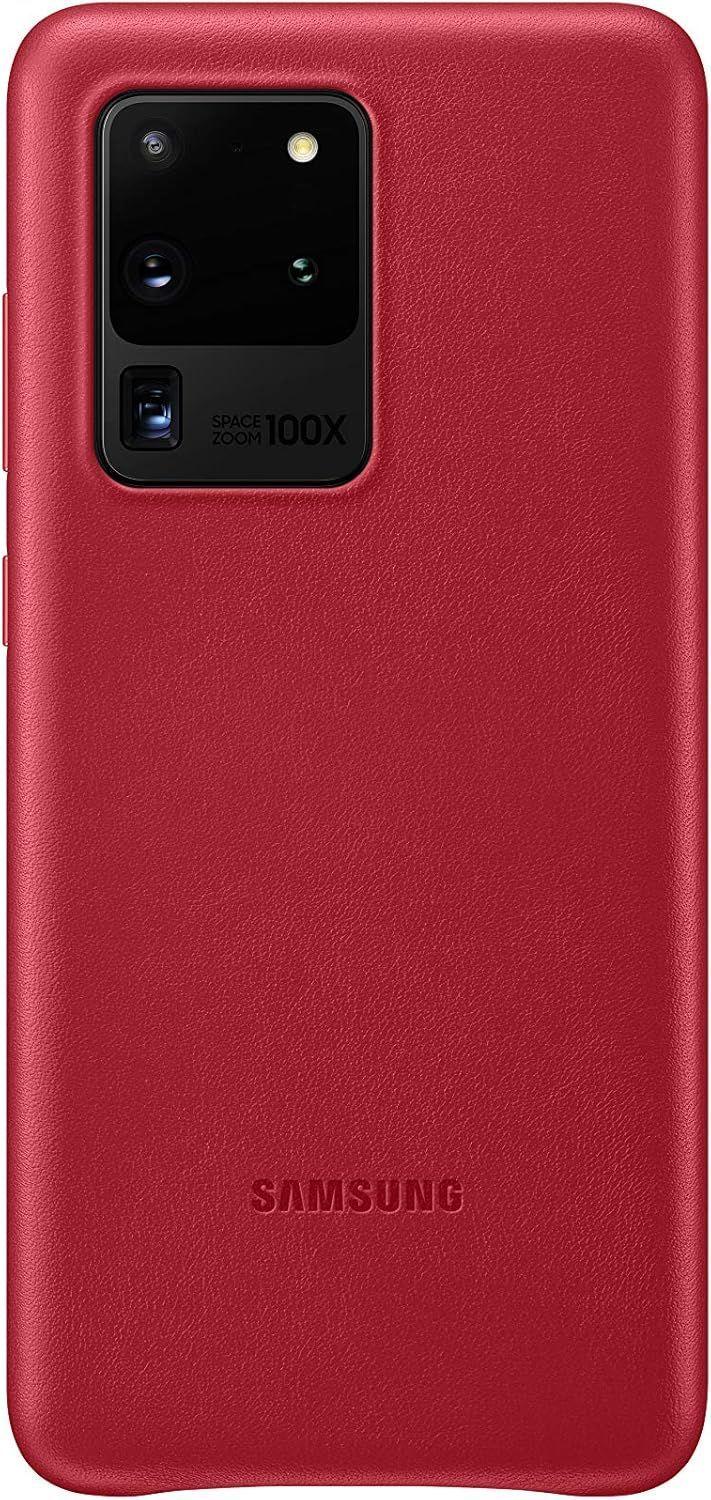 Samsung Leather Phone Cover for Galaxy S20 Ultra (5G) - Red