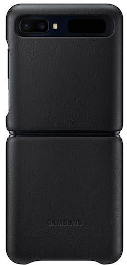 Samsung Leather Phone Case for Samsung Galaxy Z Flip - Black