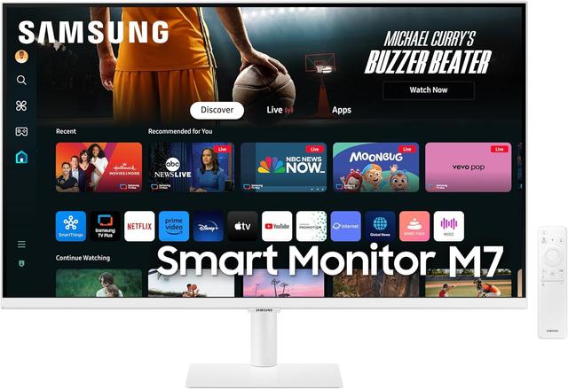 Samsung M70D 4K UHD Smart Monitor 43" in White in Excellent condition