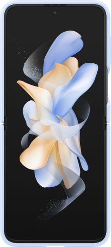 Samsung Silicone Phone Cover with Ring for Galaxy Z Flip4 - Arctic Blue