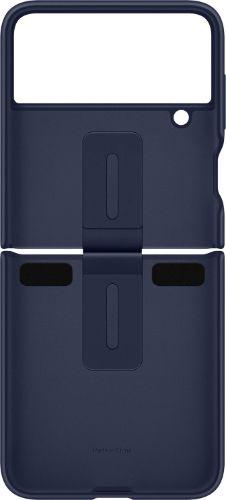 Samsung Silicone Phone Cover with Ring for Galaxy Z Flip4 - Navy