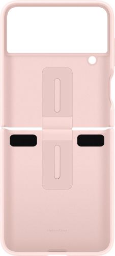 Samsung Silicone Phone Cover with Ring for Galaxy Z Flip4 - Pink