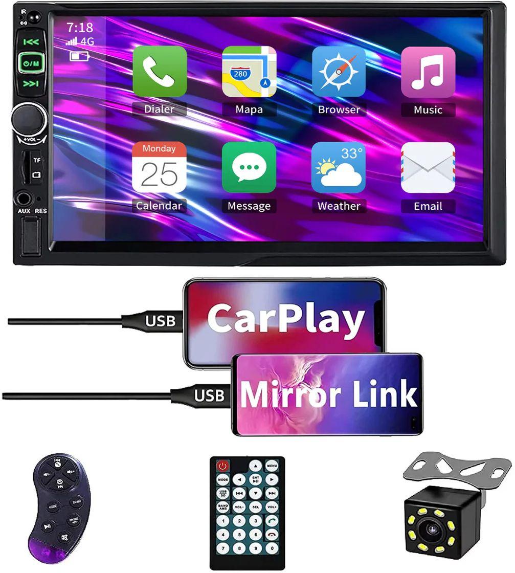 Sanptent  76602 Double Din Car Stereo Audio Receiver - Black - Acceptable