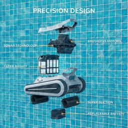 Seauto Crab Robotic Vacuum Pool Cleaner - Gray