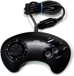 SEGA Genesis Game Controller Model #1650 - Excellent - Black