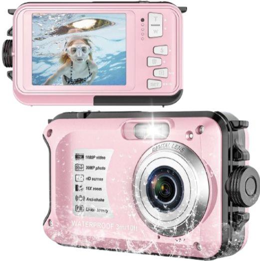 Seree  30MP Video Recorder Waterproof Camera - Pink - Excellent