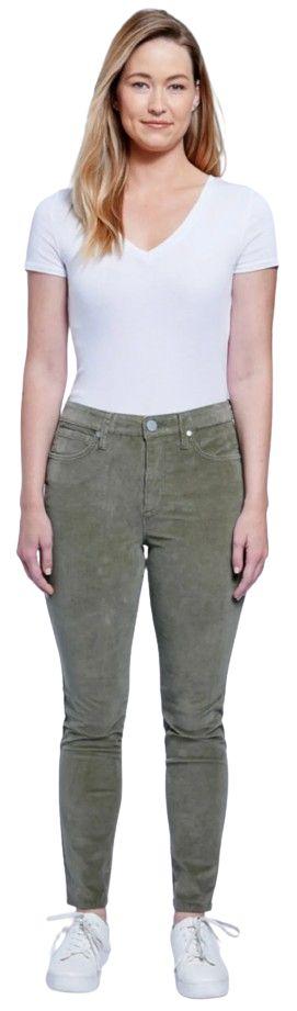 Seven7  Women's Corduroy Skinny Jeans 10 - Dusty Olive - Brand New