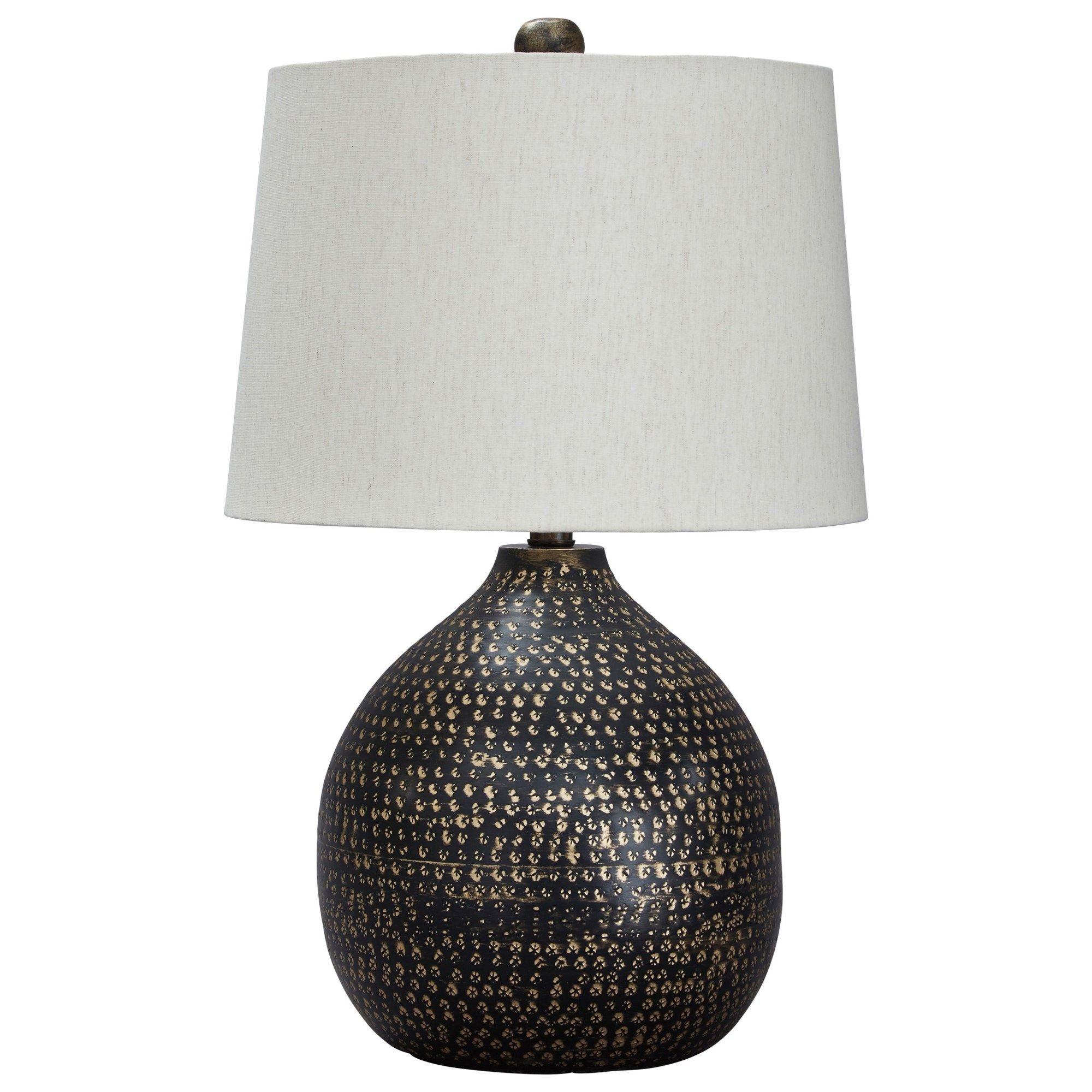 Signature Design By Ashley  Maire Metal Table Lamp  - Black/Gold - Brand New