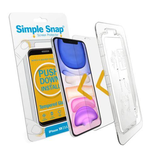 Simple Snap  Tempered Glass Screen Protector for iPhone XR/11 - Clear - Brand New