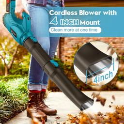 SIXSEYAA 21V-2202 Cordless Leaf Blower - Blue