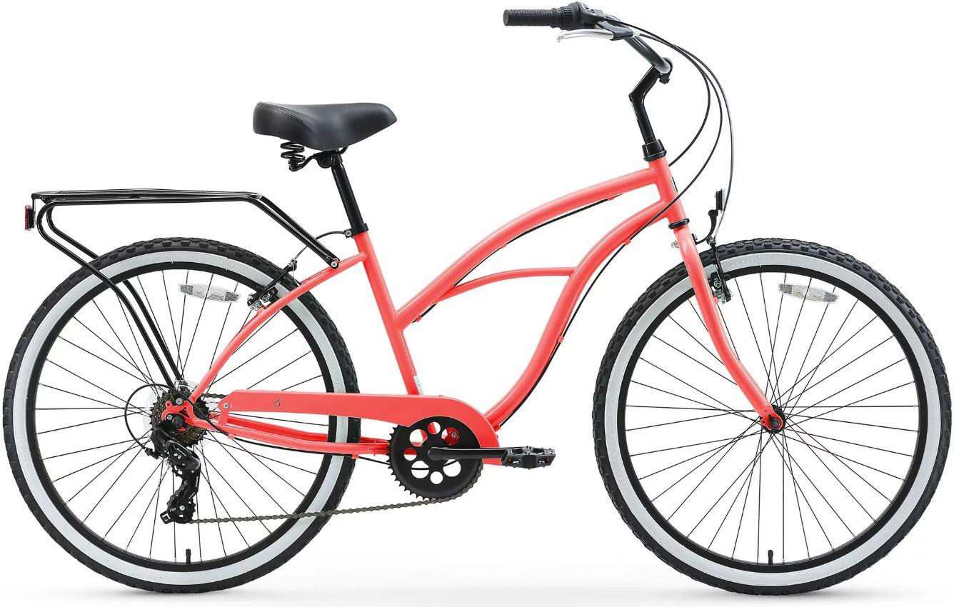 Sixthreezero  Around The Block Bike 7 Speed 24" - Coral/Black - Excellent