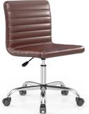 Smug Armless Leather Swivel Desk Office Chair