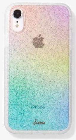 Sonix Clear Coat Hard Phone Case for iPhone XR - Glitter Rainbow