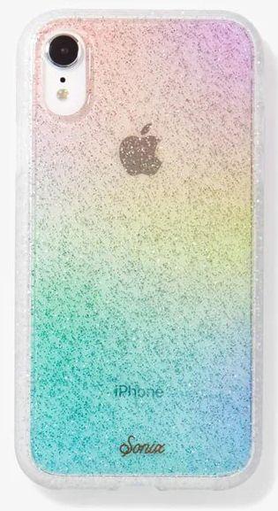 Sonix Clear Coat Hard Phone Case for iPhone XR - Glitter Rainbow