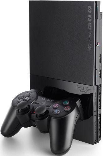  Sony PlayStation 2 Slim Console Black : Video Games