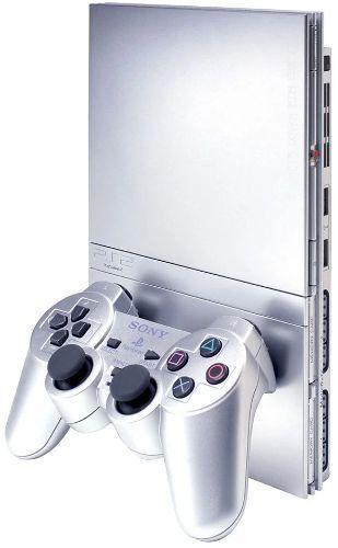 Used Sony Playstation 2 PS2 Slim Silver Refurbished System Console For Sale