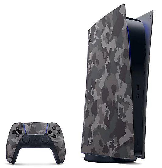 Sony PlayStation 5 Gaming Console (Digital Edition) 825GB in Gray Camouflage in Excellent condition