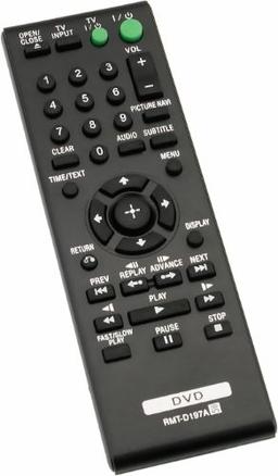 Sony RMT-D197A Remote Control for Sony DVD Player - Black