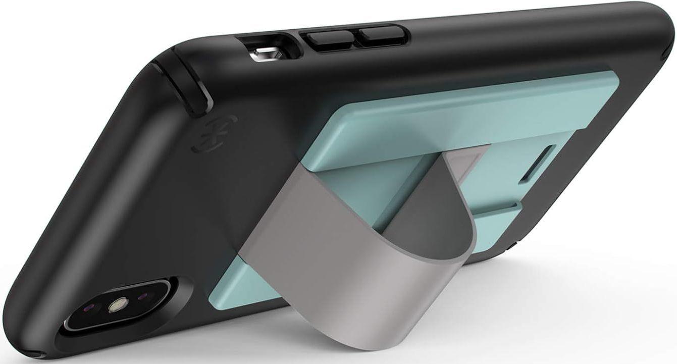 Speck GrabTab Cell Phone Holder and Stand - Aquifer Blue/Cathedral Grey