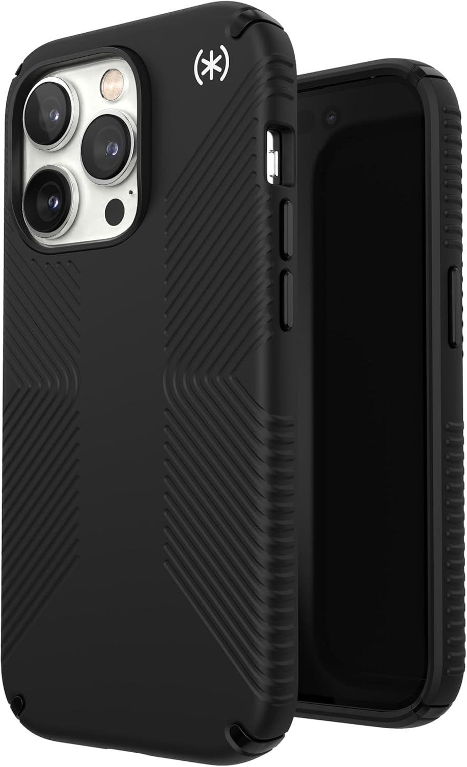 Speck Presidio2 Grip Phone Case for iPhone 14 Pro - Black/Black/White