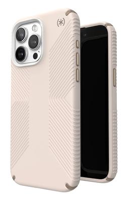 Speck Presidio2 Grip Phone Case for iPhone 15 Pro Max - Bleached Bone/Heirloom Gold