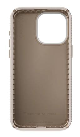 Speck Presidio2 Grip Phone Case for iPhone 15 Pro Max - Bleached Bone/Heirloom Gold