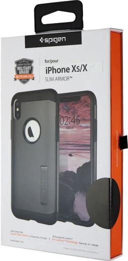 Spigen Slim Armor Dual Layer Case for iPhone Xs / X - Gunmetal/Black