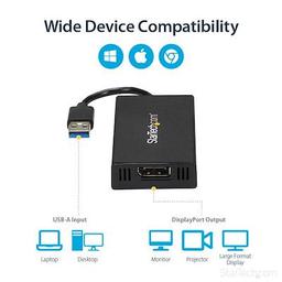 StarTech USB 3.0 to DisplayPort Adapter (USB32DP4K) - Black