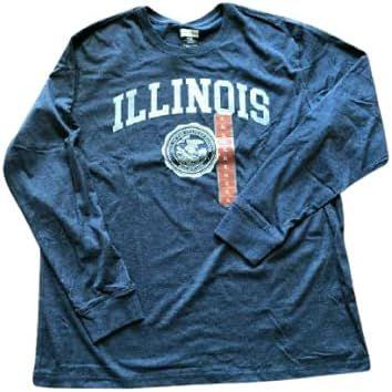 State Seal  Men's Som Long Sleeve Tee - Navy Heather - XL - New With Tags