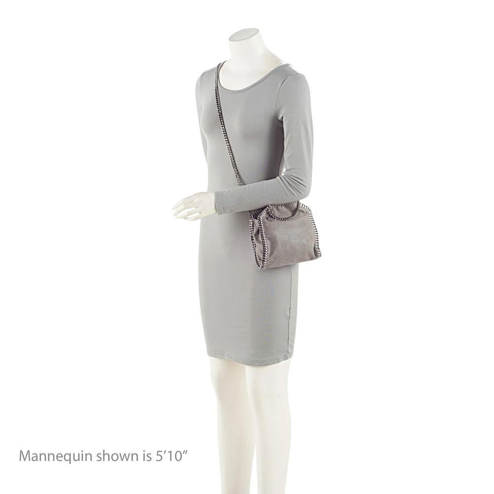 Stella McCartney Shaggy Deer Falabella Tiny Tote - Faux Leather - Grey