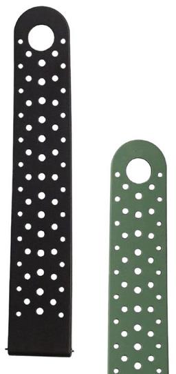 Strap Studio Active Rubber Watch Band 20mm - Black/Khaki