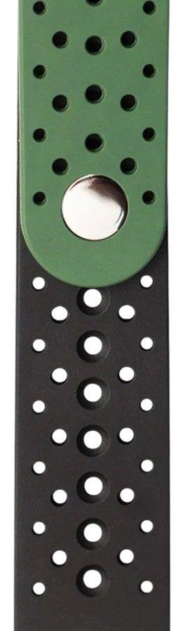 Strap Studio Active Rubber Watch Band 20mm - Black/Khaki