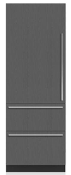 Sub-Zero  DET3050R/L 30" Designer Over-and-Under Refrigerator - Panel Ready - Excellent