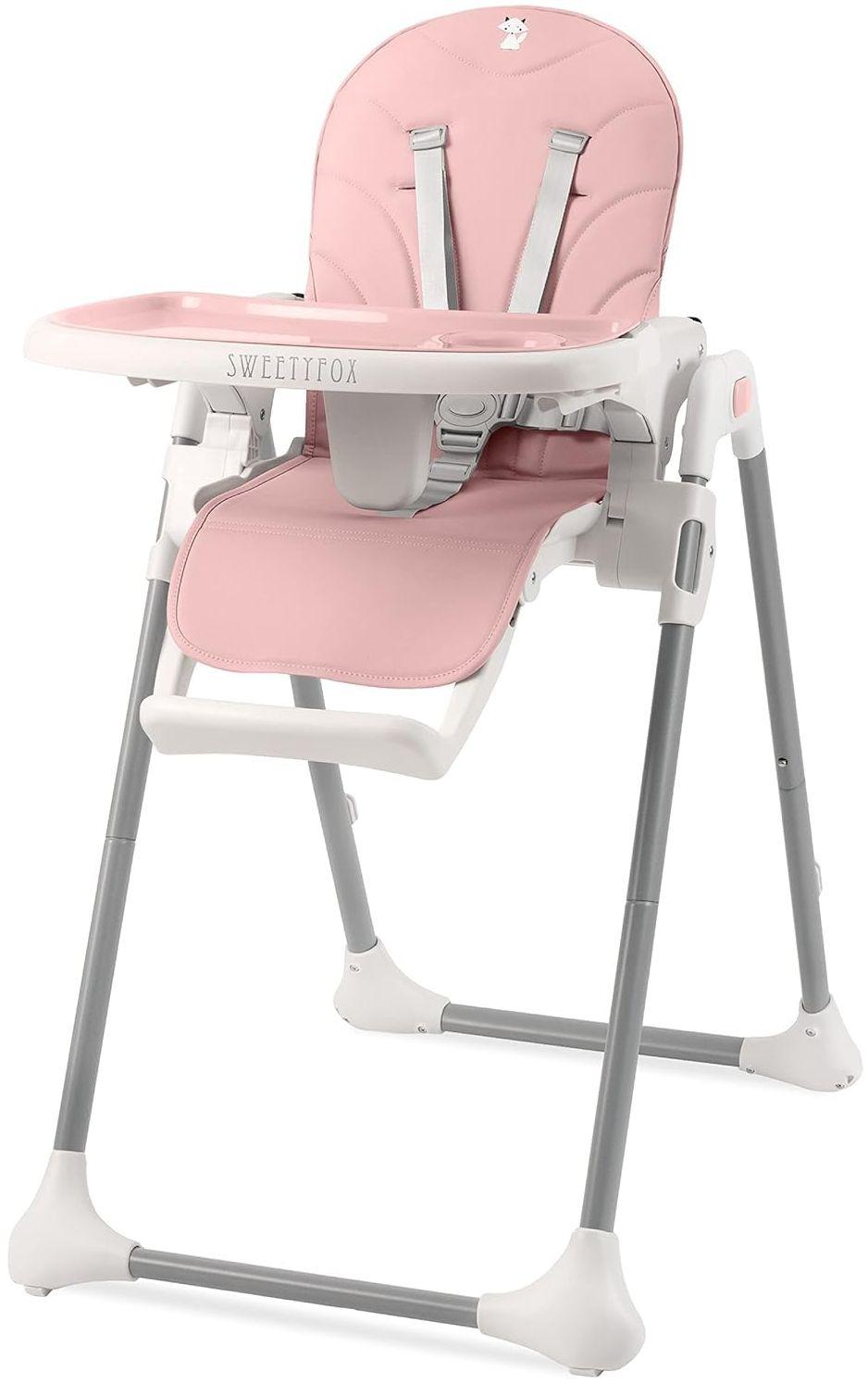 Sweety Fox  Adjustable High Chair - Pink - Premium