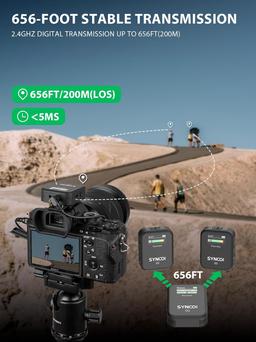 Synco Wireless Lavalier Microphone G2A2 - Black