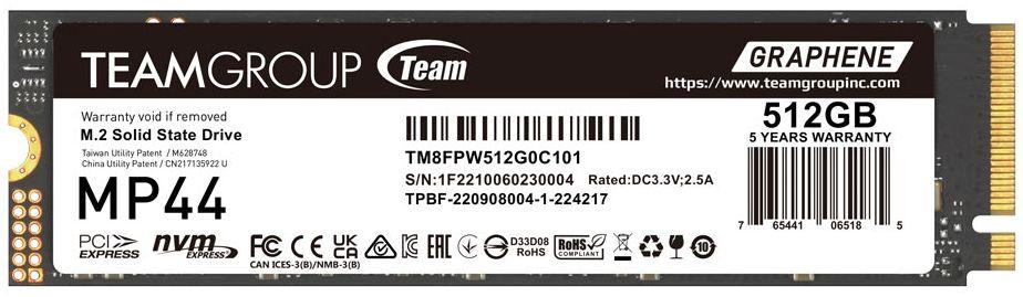 Team Group  Elite MP44 M.2 PCIe 4.0 SSD - 1TB - Black - Excellent