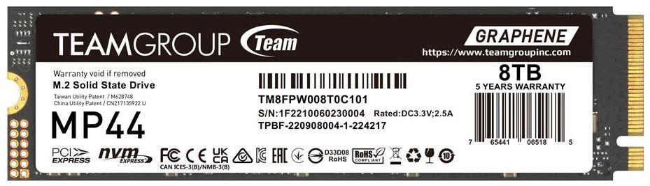 Team Group Elite MP44 M.2 PCIe 4.0 SSD - 1TB - Black