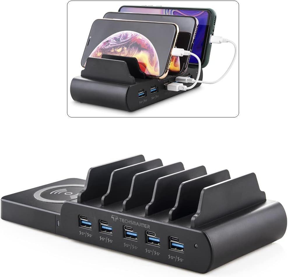 Techsmarter  110W 11-Port Charging Station Supreme 2 - Black - Premium