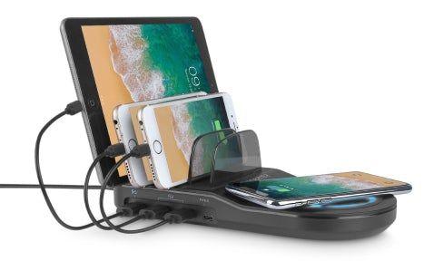 Techsmarter  5-Port Multi USB Charging Station X - Black - Premium