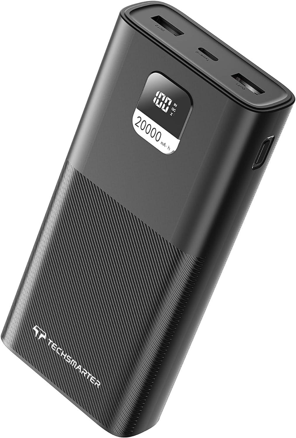 Techsmarter  TSBar 20000 45W PPS Power Bank - Black - Premium