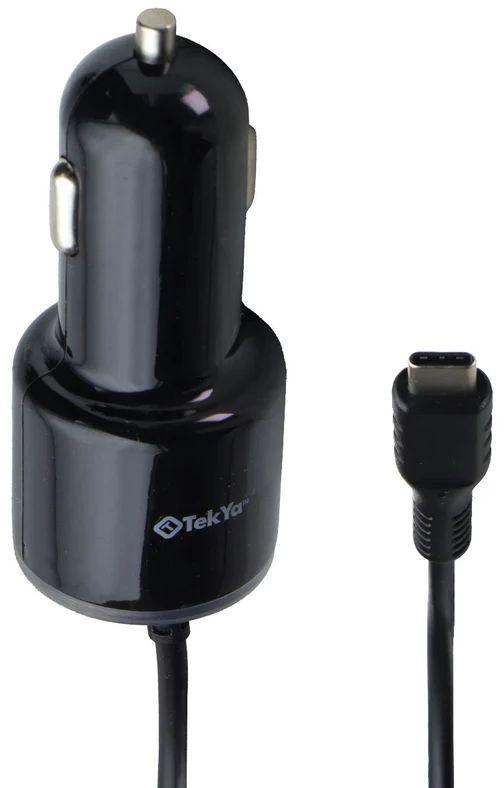 TekYa  3.4A High Speed USB-C Car Charger - Black - Brand New