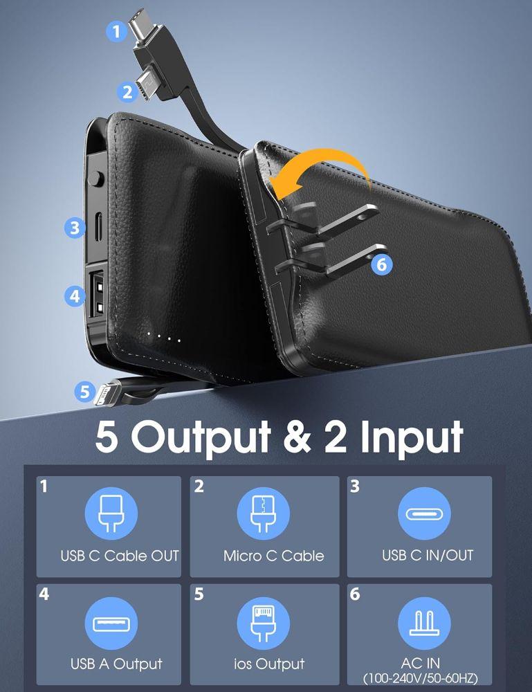 TG90° Z53 10000mAh 4-Port Power Bank - White