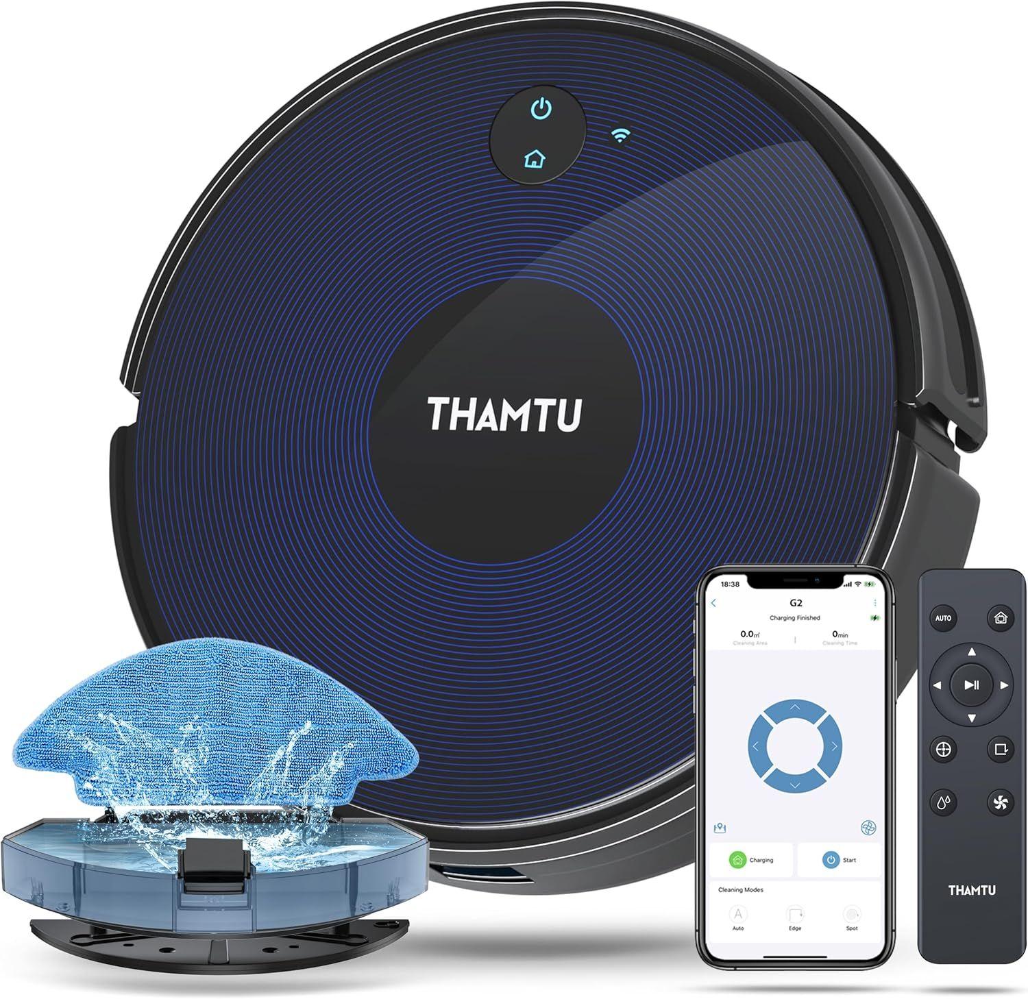 Thamtu  G2 Robot Vacuum and Mop Combo - Black - Excellent